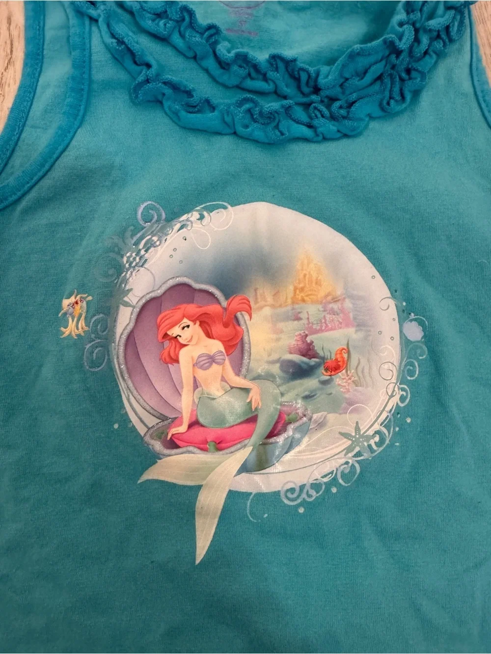 Disney Teal Mermaid Tank Top & Skirt Matching Set
